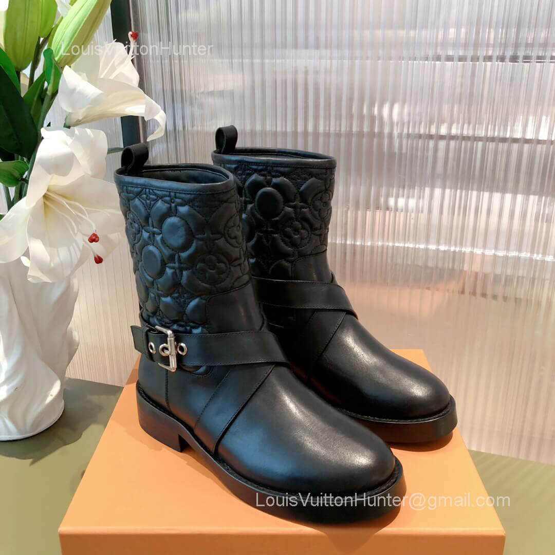 Louis Vuitton Downtown Leather Ankle Boot in Black 2281670